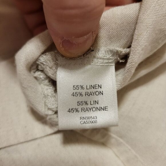 Van Heusen studio cream color collard button-down shirt - Picture 7 of 8